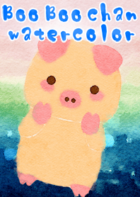 ぶーぶーちゃん 水彩