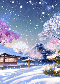 優美な冬の風景の着せかえ(Winter-1198)