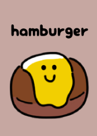 Cute hamburger steak theme