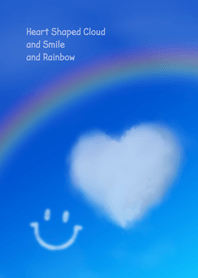 Heart Shaped Cloud and Smile and Rainbow