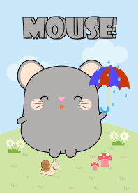 Love Cute Fat Gray Mouse