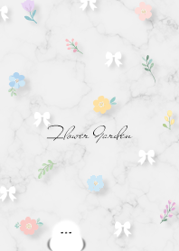 Long-tailed tit and flower garden 01_2