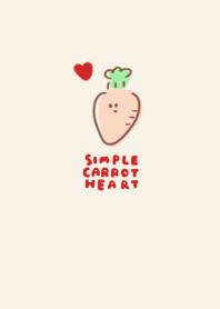 simple carrot heart beige.