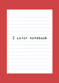 2 COLOR NOTEBOOK-PURPLE&GREEN-RED-BEIGE