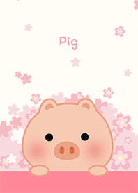 寶貝豬-櫻花＃粉