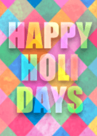 HAPPY HOLIDAYS multi-color cheker
