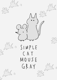 簡單的貓老鼠灰色