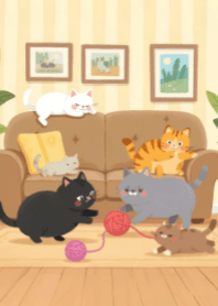 Cute Kitten in a Cozy Room V.15