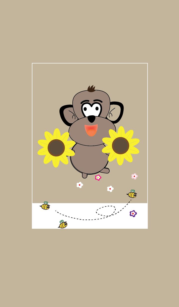 Simple cute monkey theme (JP)