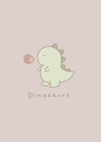 恐竜 simple くすみピンク