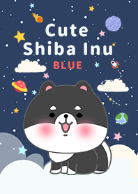 misty cat-Shiba Inu black Galaxy BLUE