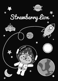 Strawberry Lion : outer space_black