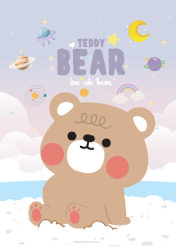 Teddy Bear Cute Galaxy Pastel