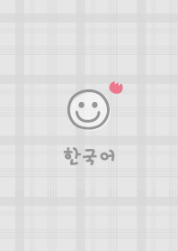 Korea Plaid<Tulips>gray