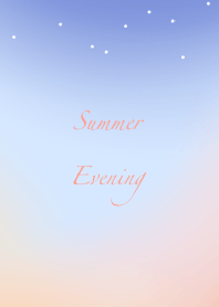 夏の夕暮れ、、シンプルグラデーション