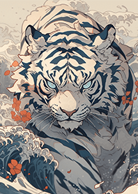 浮世繪-勇猛霸氣的靈獸白老虎!!老虎❤-4