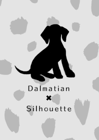 Dog Silhouette Dalmatian(Grey)