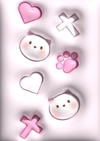 ぷっくり地雷系♡ホワイト&ピンク