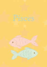 Cute Pisces on light yellow