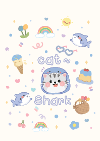 Cat minimal love shark :-)