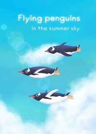 夏空を飛ぶペンギン Line 着せかえ Line Store 夏空を飛ぶペンギン Line 着せかえ Line Store