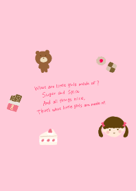 女の子とお菓子の着せ替え