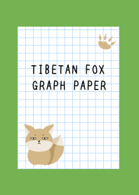 TIBETAN FOX GRAPH PAPER/GREEN/YELLOW