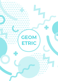 Geometric Flat White Green