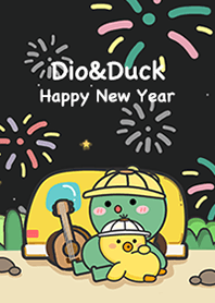 Dino&Duck look fireworks!