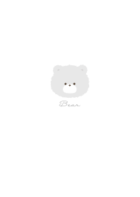 簡單的泰迪熊  灰色 白色