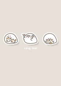 lazy and chubby seal - beige