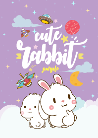 Rabbit Lovely Galaxy Purple