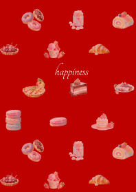 SweetsTime on red & beige