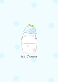 Shimaenaga and Ice cream -blue- dot