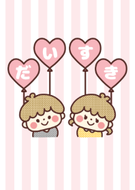 Love Couple and Gingham Check Theme -59-