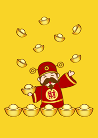 財神爺送元寶(蛋黃色)