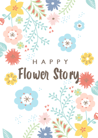 HAPPY Flower Story white