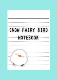 SNOW FAIRY BIRD NOTEBOOK-BLUE GREENj