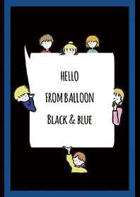ブラック&ブルー/ hello from balloon