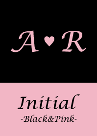 Initial "A&R" -Black&Pink-
