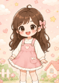 Cute girl, yellow color
