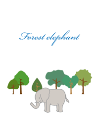 코끼리와 신선한 나무