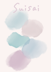 Simple watercolor color (blue purple)