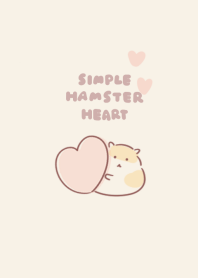 simple hamster heart beige.