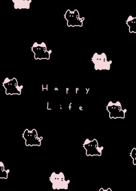 แมว．black pink.