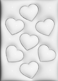 ぷっくりハート柄[ホワイト]