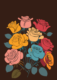 brown 午後の薔薇