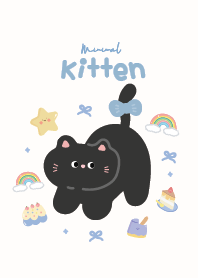 Cat black lovely blue :D