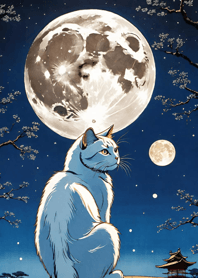 Cat under the Moon 01C857