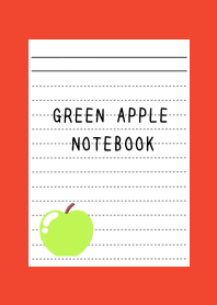 GREEN APPLE NOTEBOOK-RED